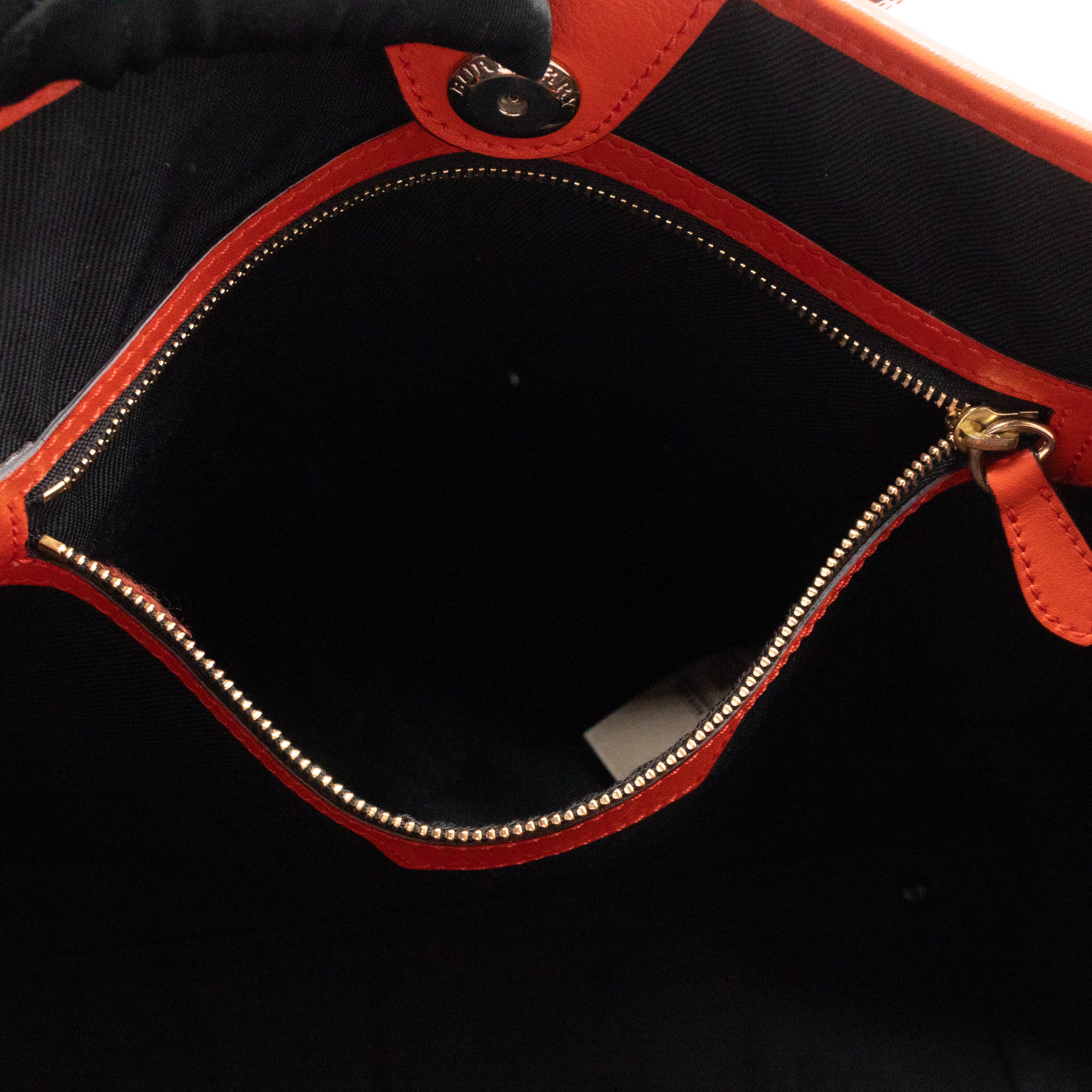 Small Canterbury Tote Haymarket Check Orange Leather