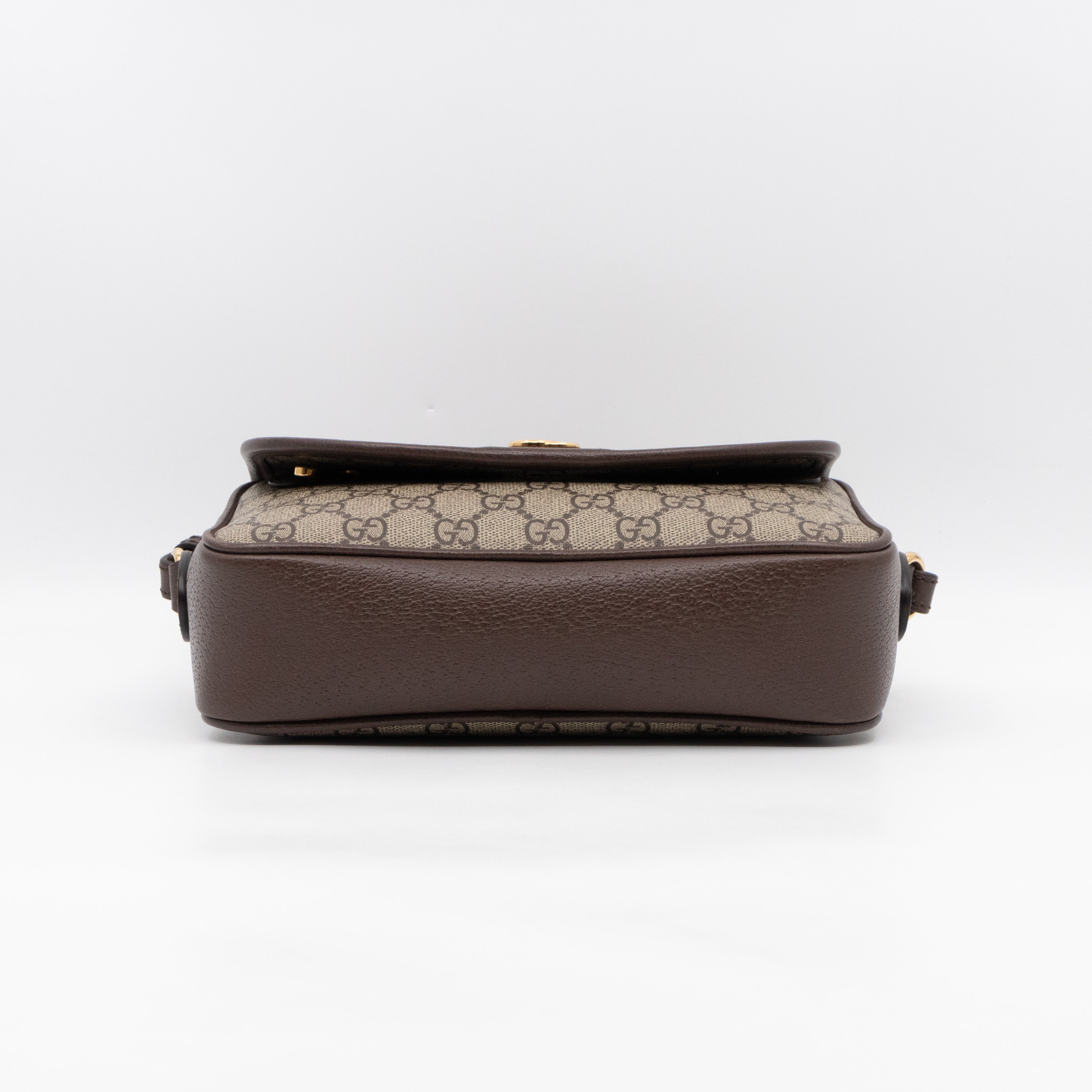 Ophidia GG Small Shoulder Bag GG Supreme Brown
