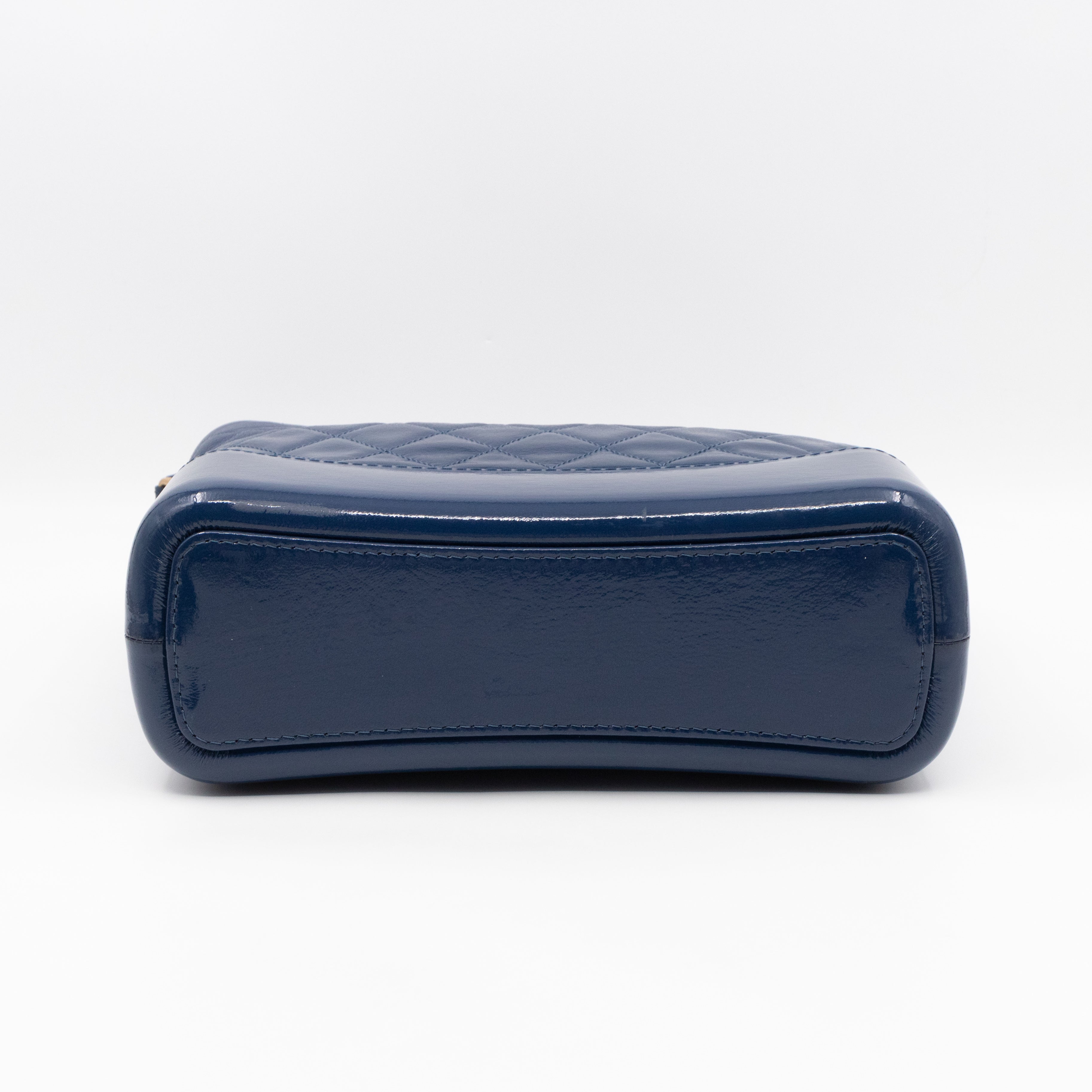 Gabrielle Hobo Large Dark Blue Goatskin Leather