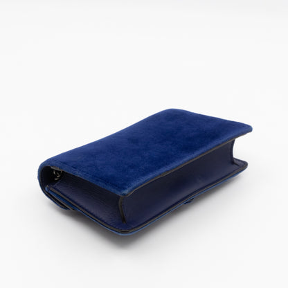 Dionysus Super Mini Blue Velvet Leather