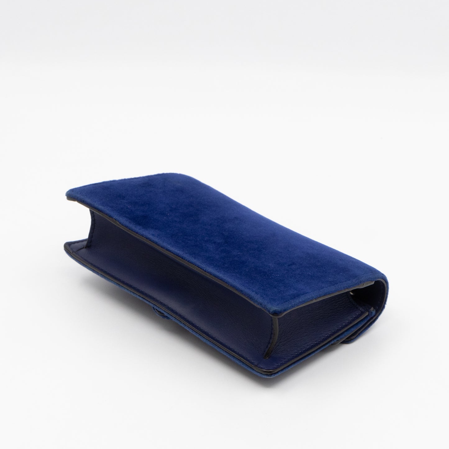 Dionysus Super Mini Blue Velvet Leather