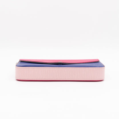 Pochette Felicie Pink & Blue Epi Leather