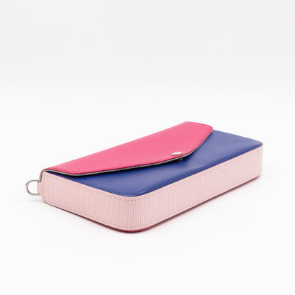 Pochette Felicie Pink & Blue Epi Leather