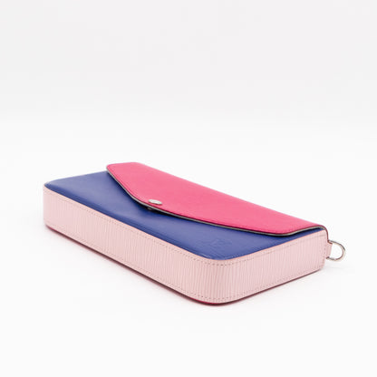 Pochette Felicie Pink & Blue Epi Leather