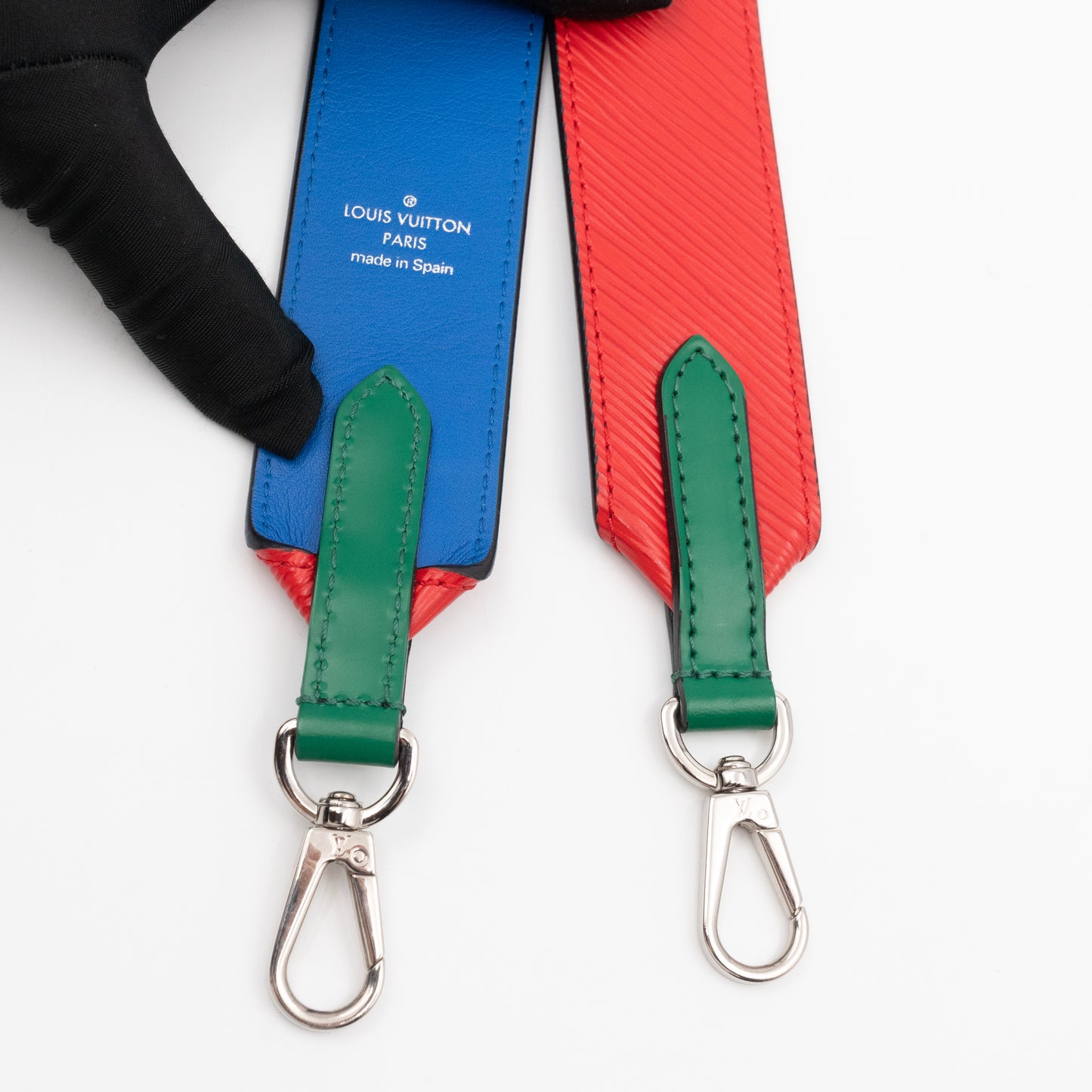 Wide Bandoulière Shoulder Strap Red Epi Blue Green Leather