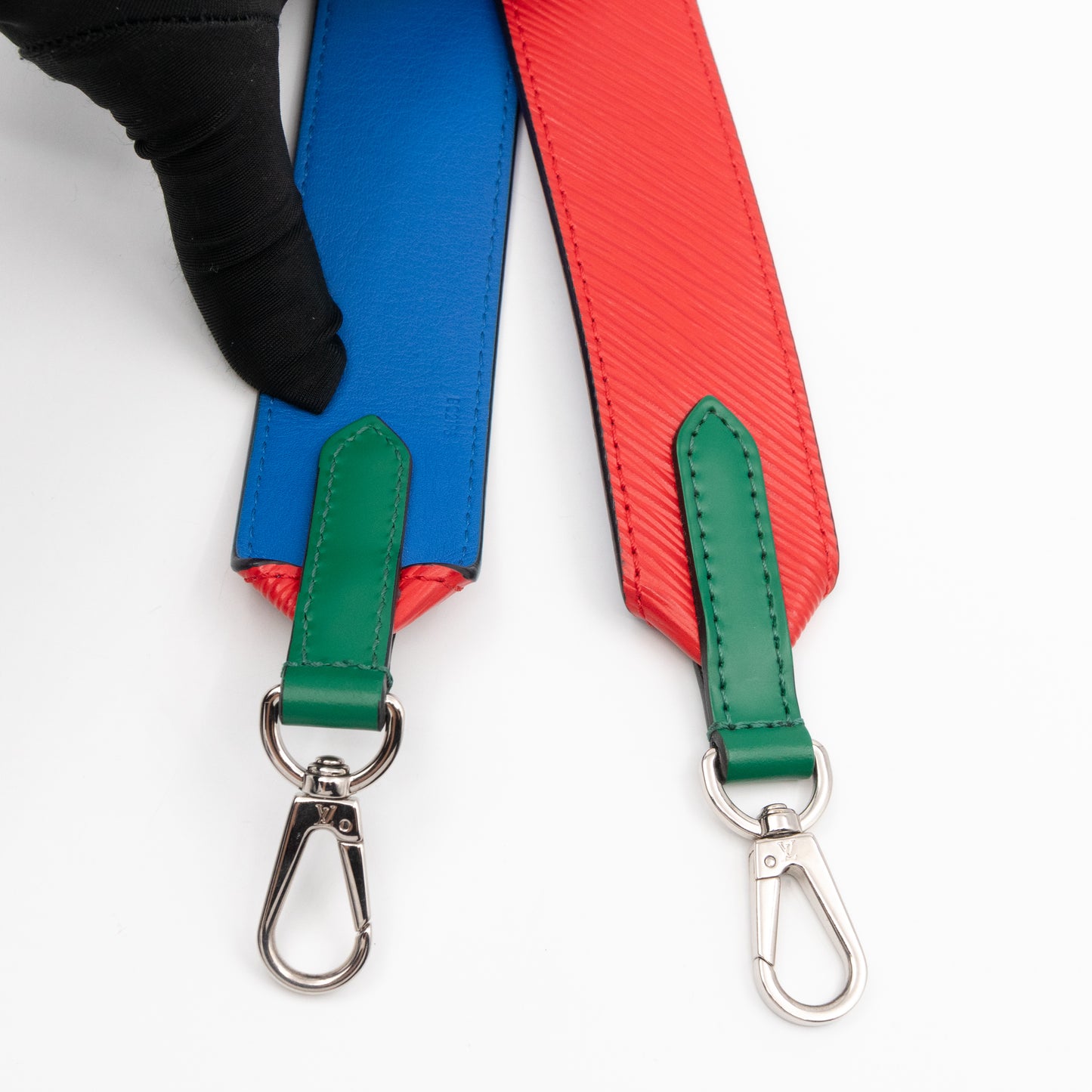 Wide Bandoulière Shoulder Strap Red Epi Blue Green Leather