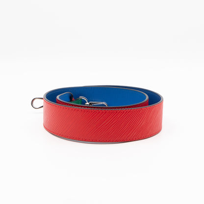 Wide Bandoulière Shoulder Strap Red Epi Blue Green Leather