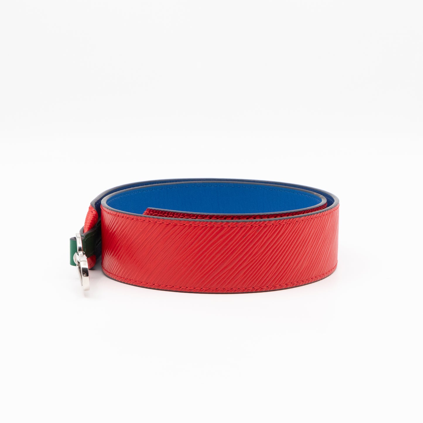 Wide Bandoulière Shoulder Strap Red Epi Blue Green Leather