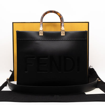 Sunshine Medium Black Leather