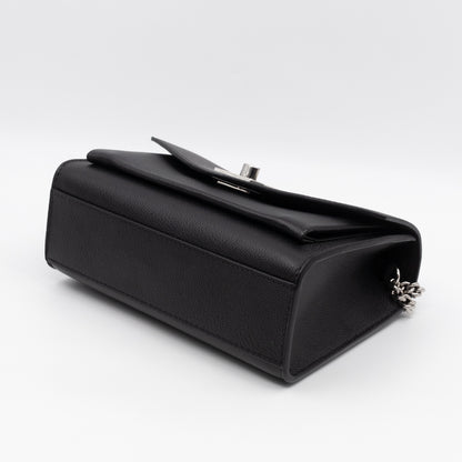 Mylockme Chain Bag Black Leather