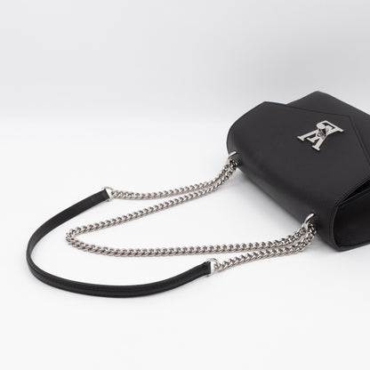 Mylockme Chain Bag Black Leather