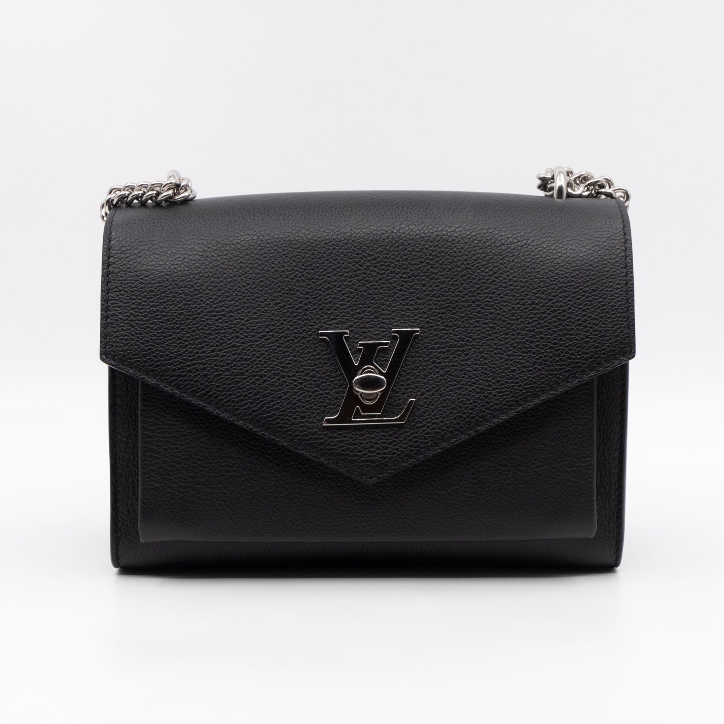 Mylockme Chain Bag Black Leather