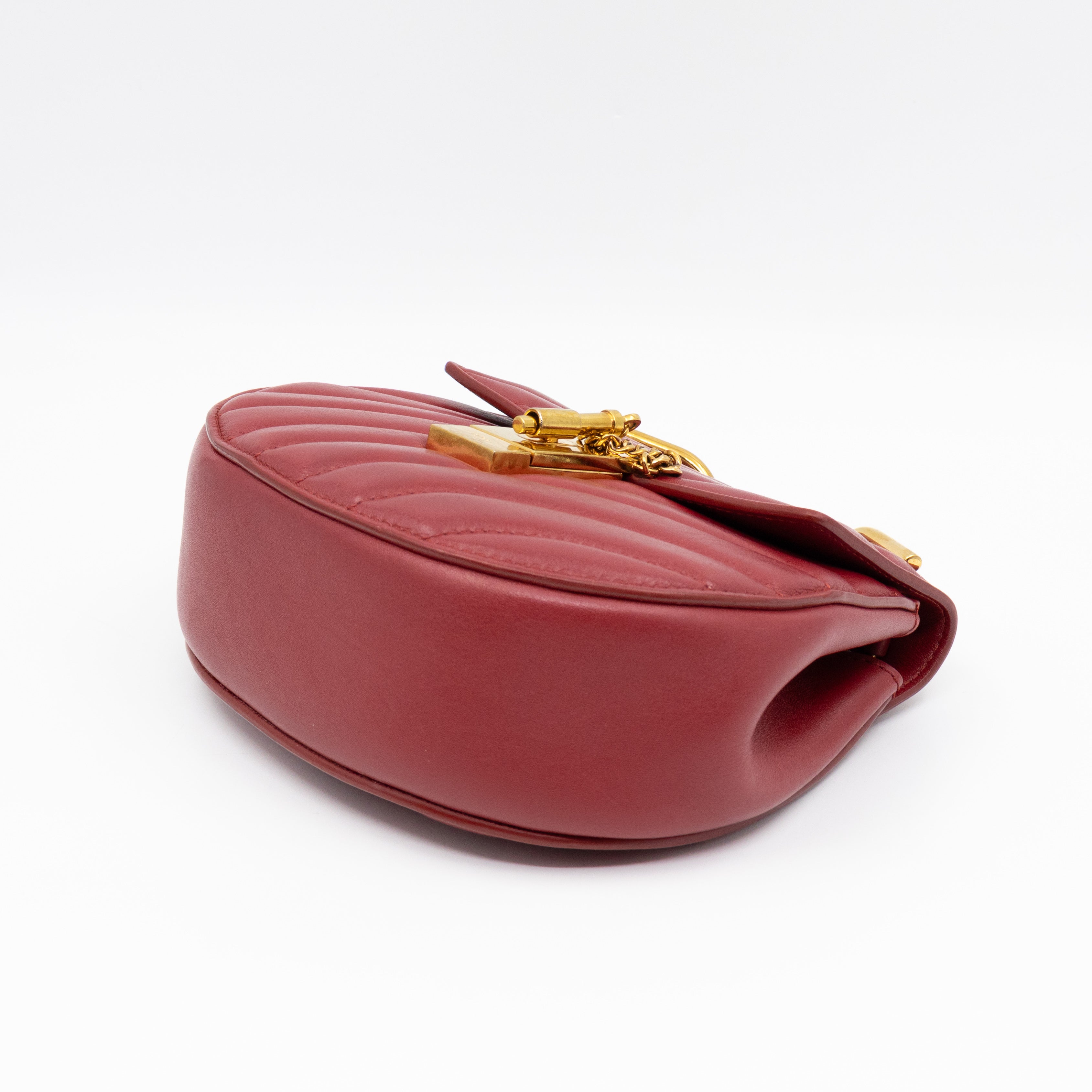 Mini Drew Burgundy Leather