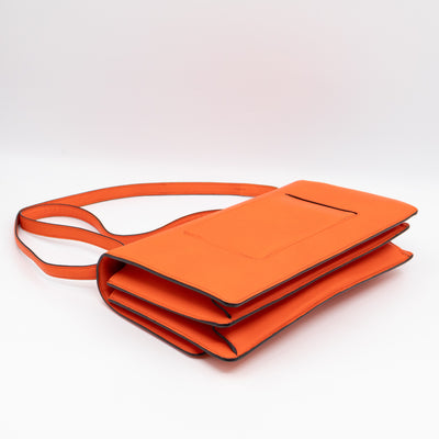 Medium Case Shoulder Bag Orange Leather