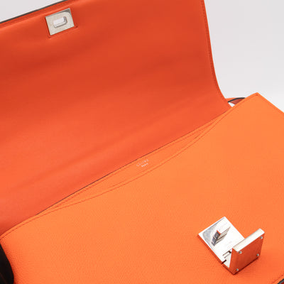 Medium Case Shoulder Bag Orange Leather
