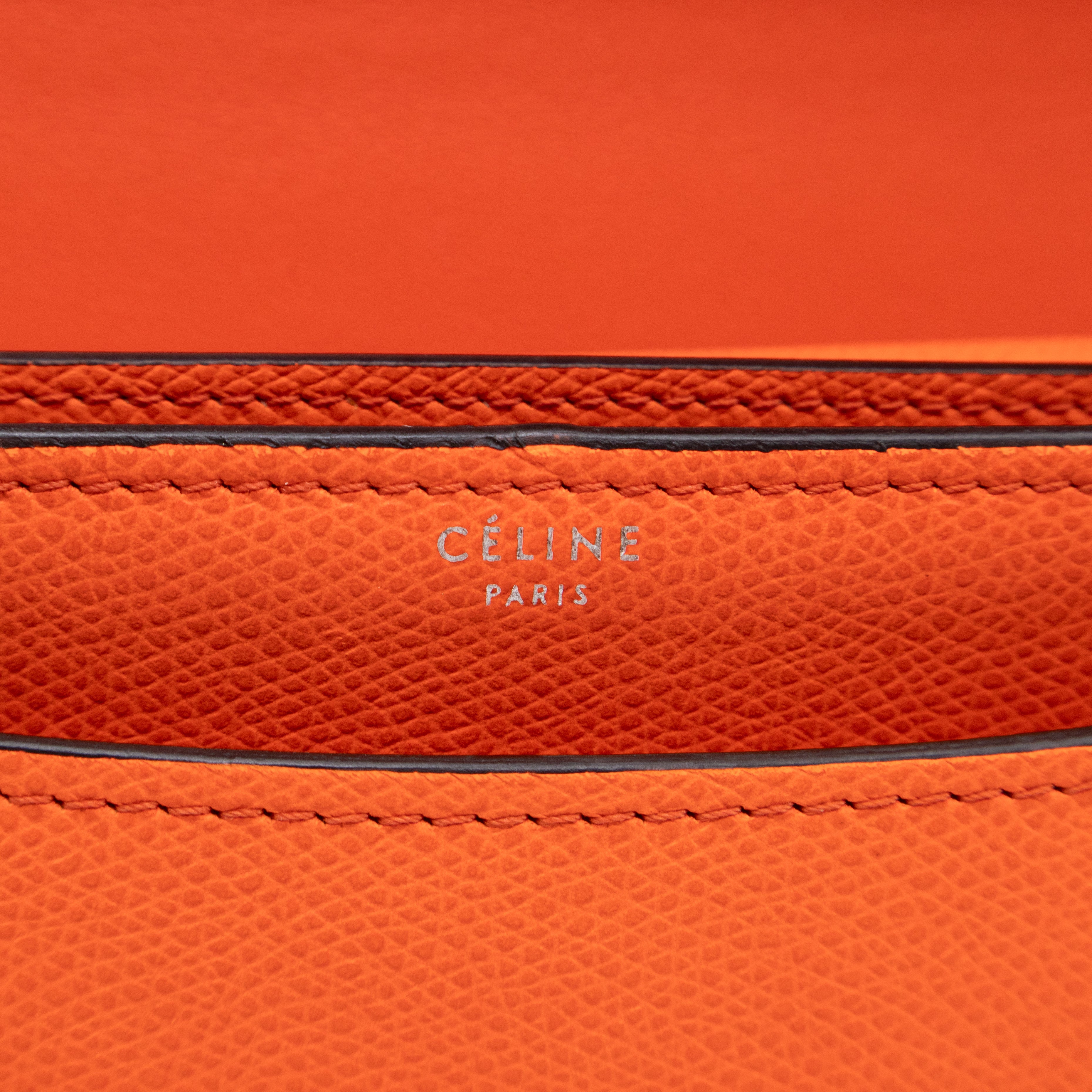 Medium Case Shoulder Bag Orange Leather