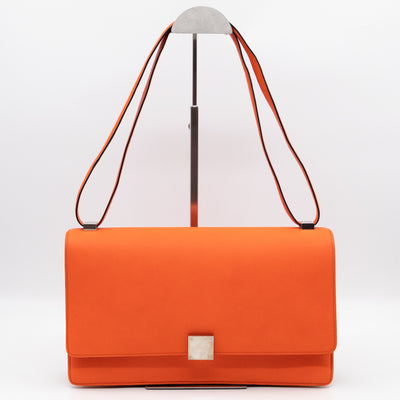 Medium Case Shoulder Bag Orange Leather