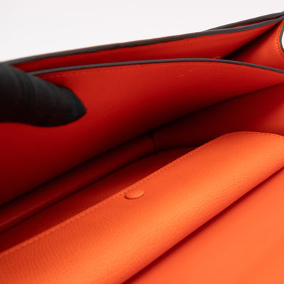 Medium Case Shoulder Bag Orange Leather