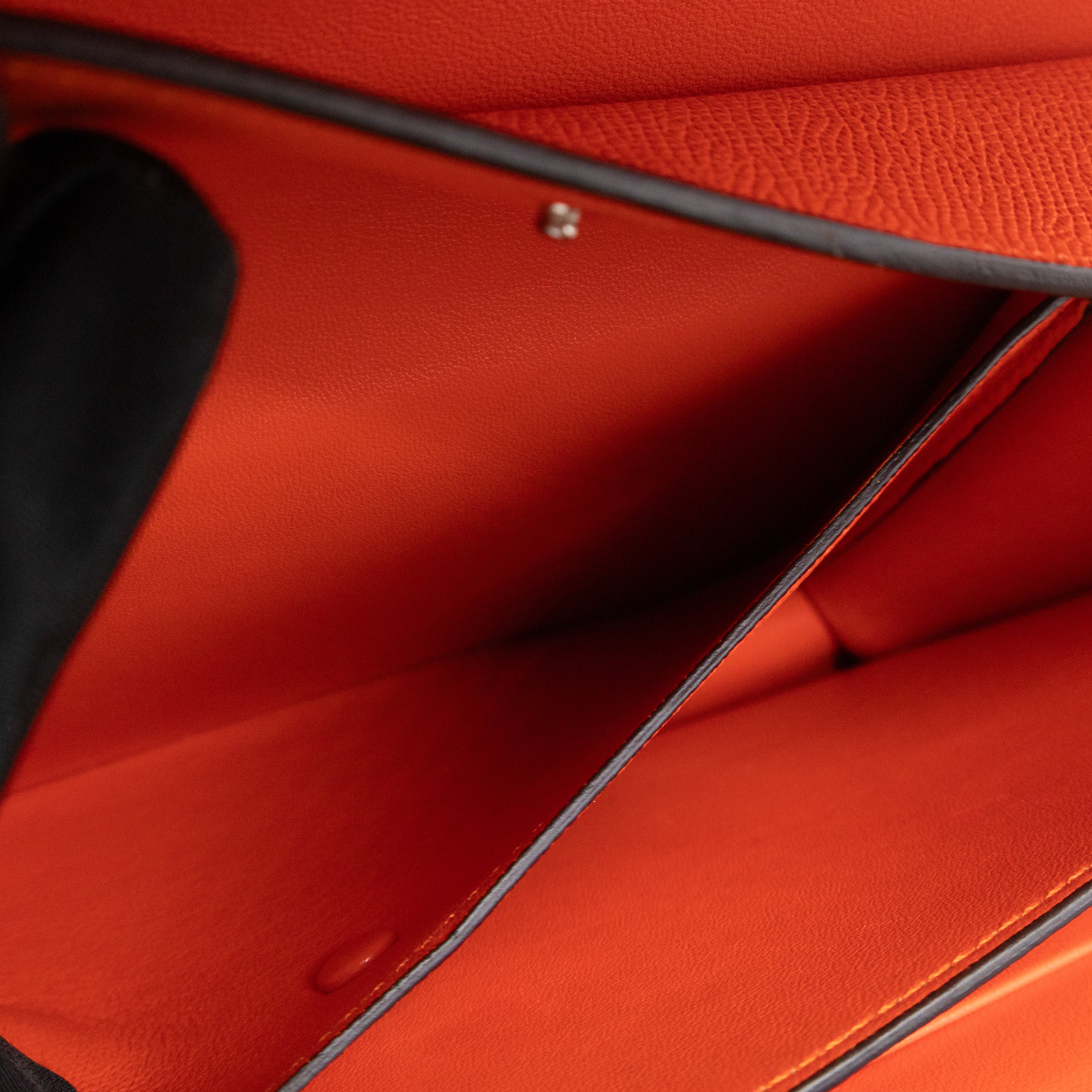 Medium Case Shoulder Bag Orange Leather