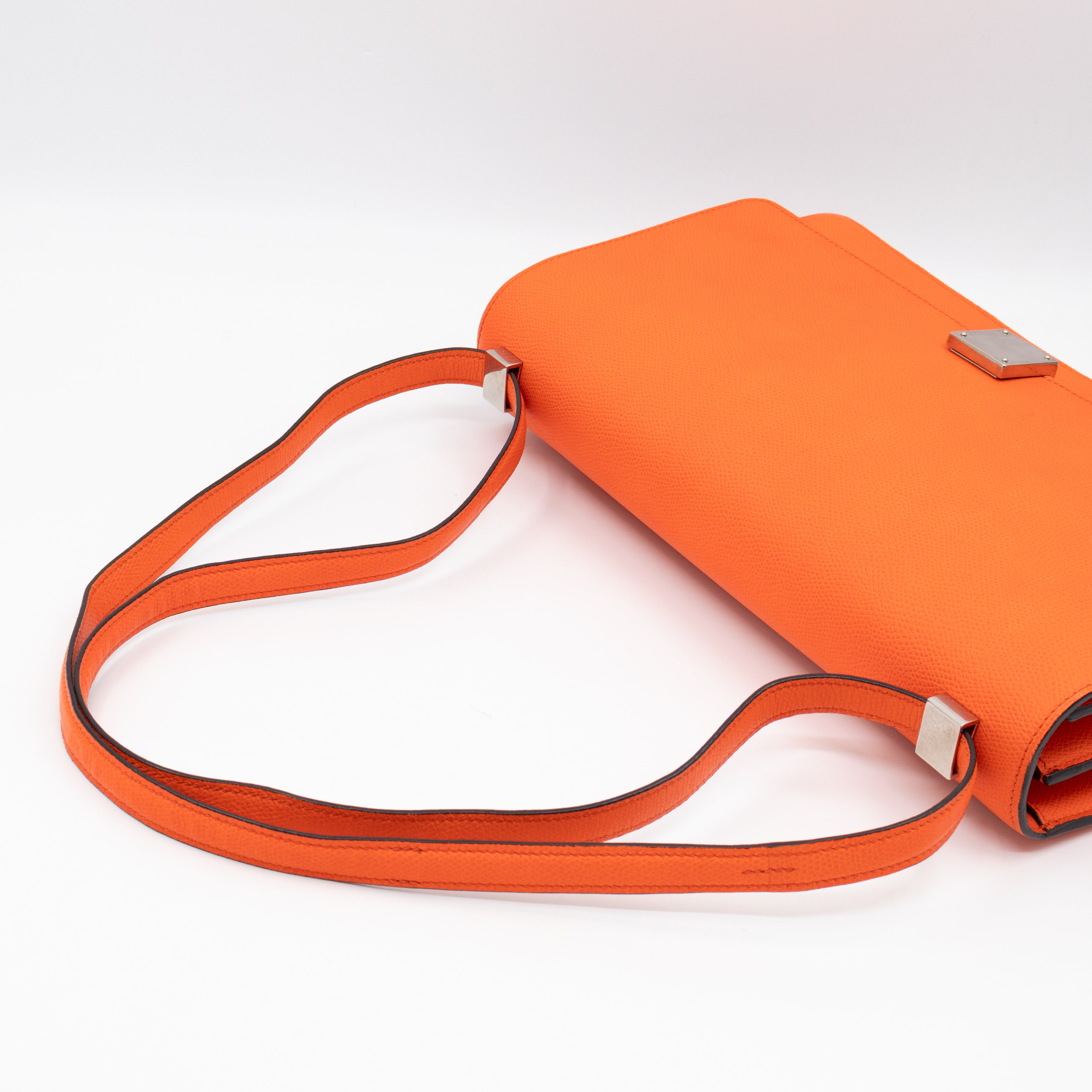 Medium Case Shoulder Bag Orange Leather