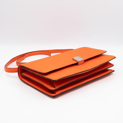 Medium Case Shoulder Bag Orange Leather