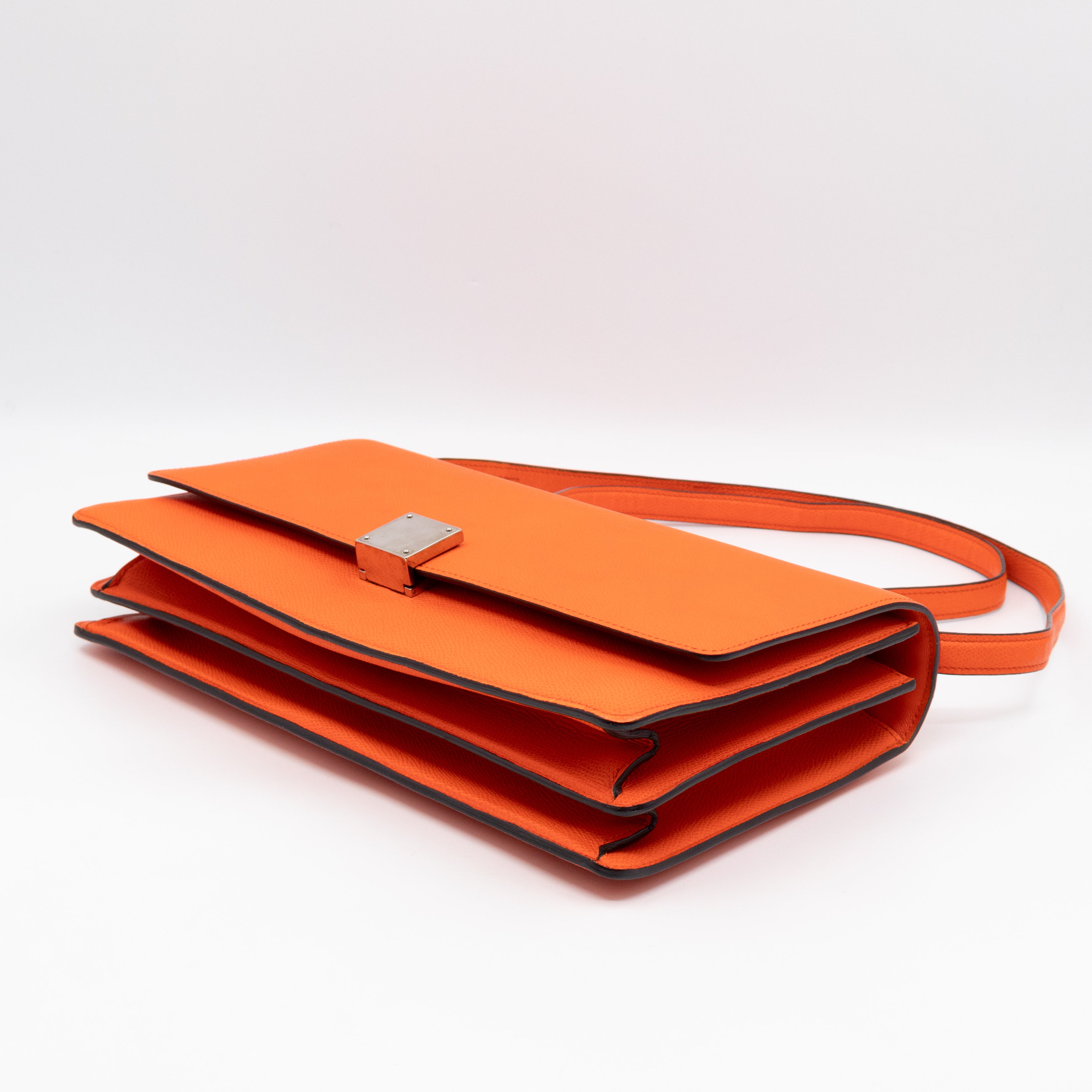 Medium Case Shoulder Bag Orange Leather