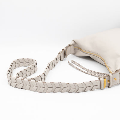 Medium Zip Hobo Shoulder Bag Clay