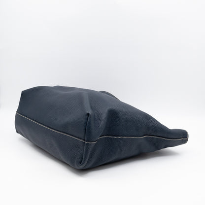 Shopper Tote Blue Leather