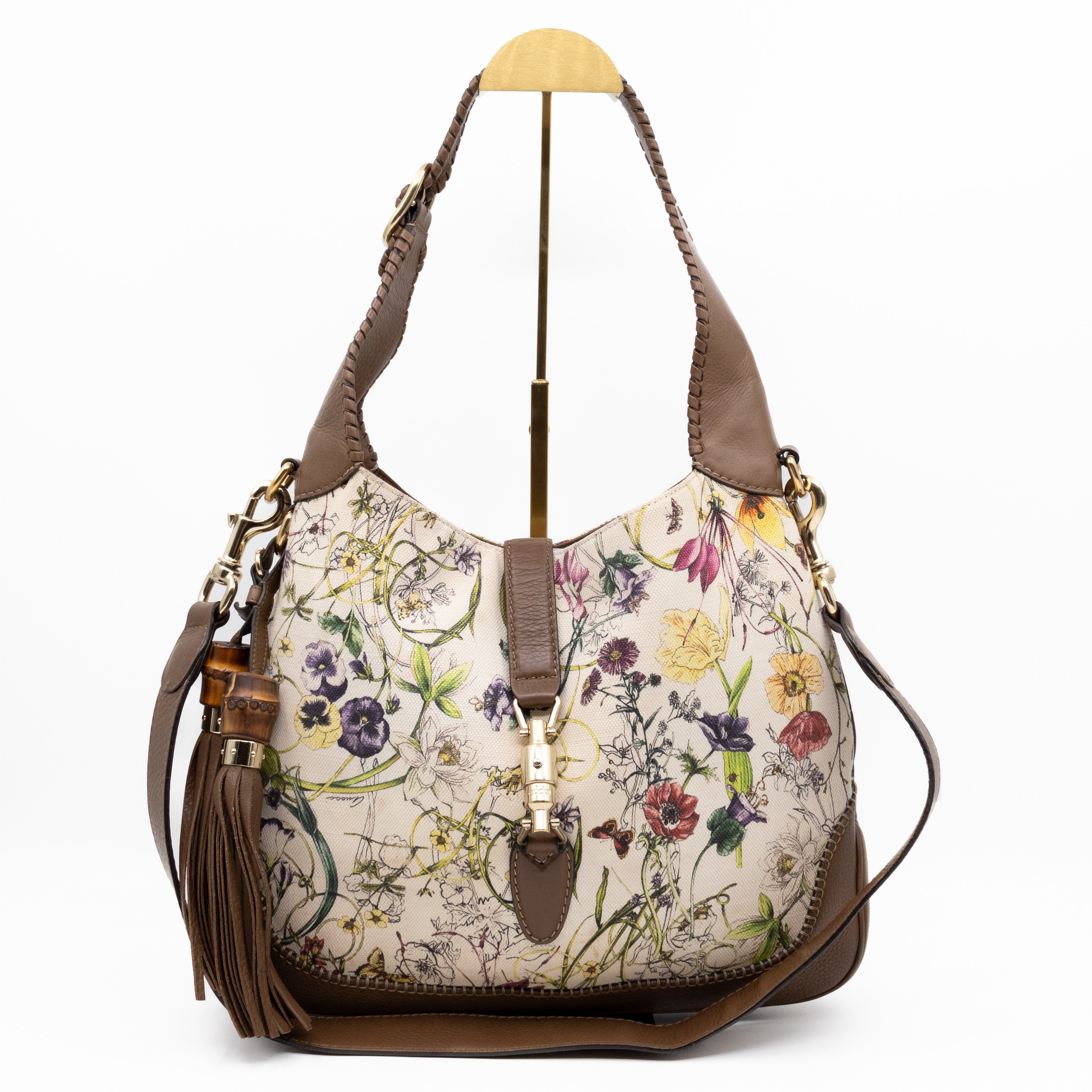 Jackie Two-way Shoulder Bag Floral Canvas