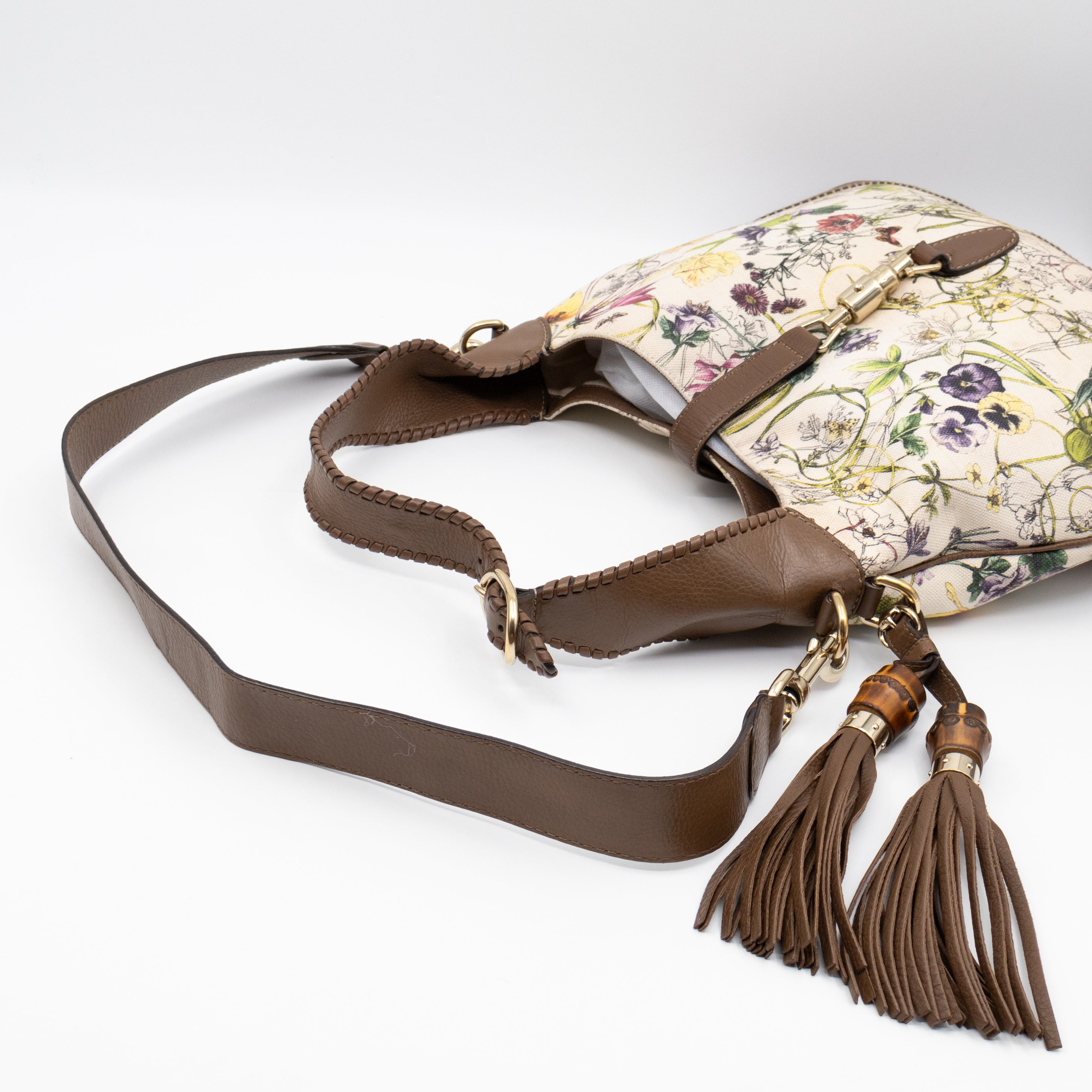 Jackie Two-way Shoulder Bag Floral Canvas