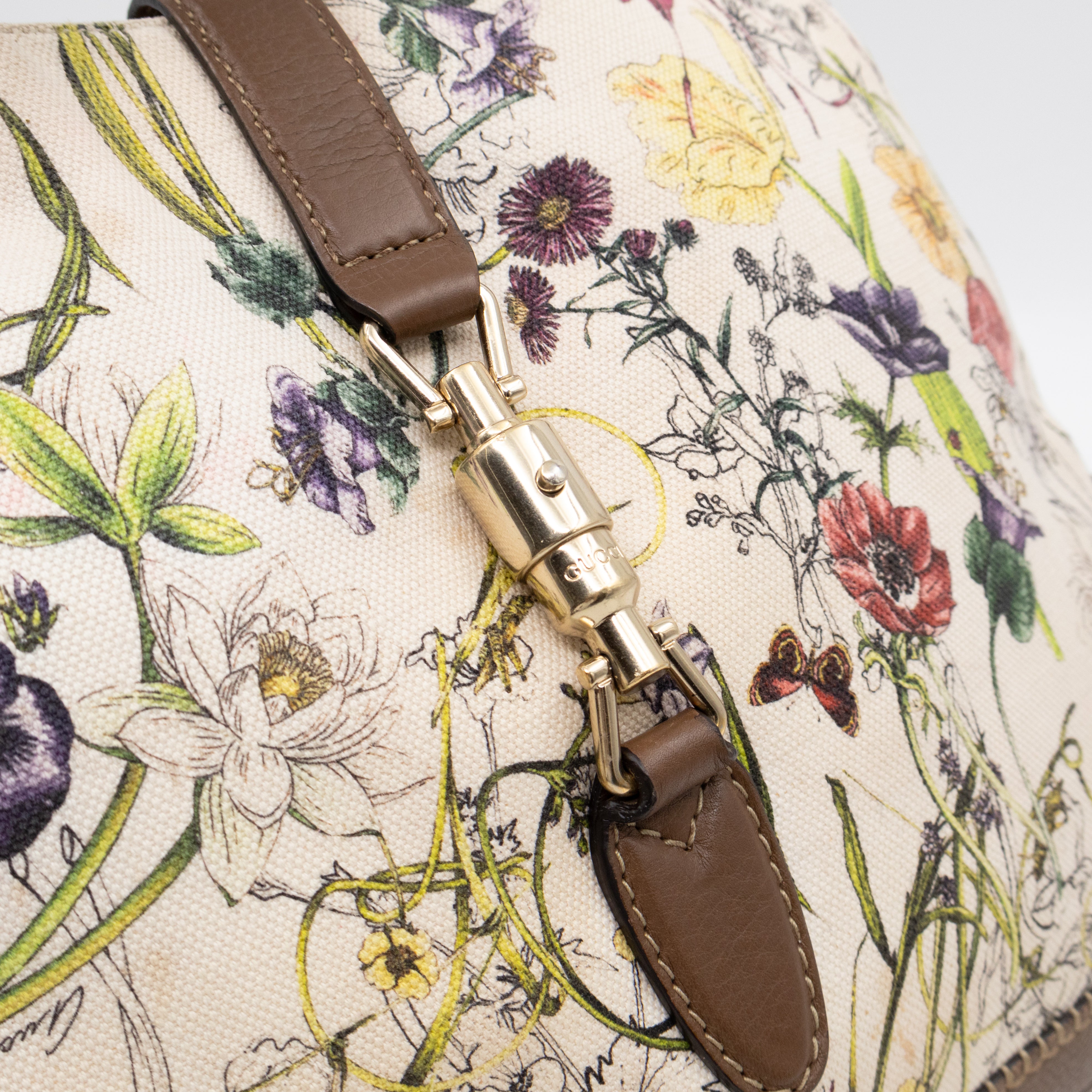 Jackie Two-way Shoulder Bag Floral Canvas