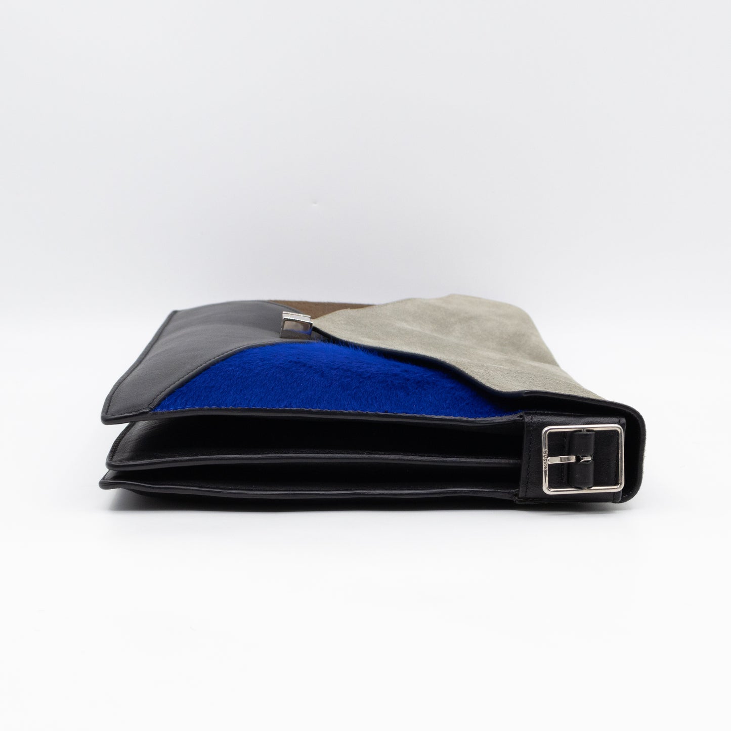 Medium Diamond Clutch Bag Multicolor Leather