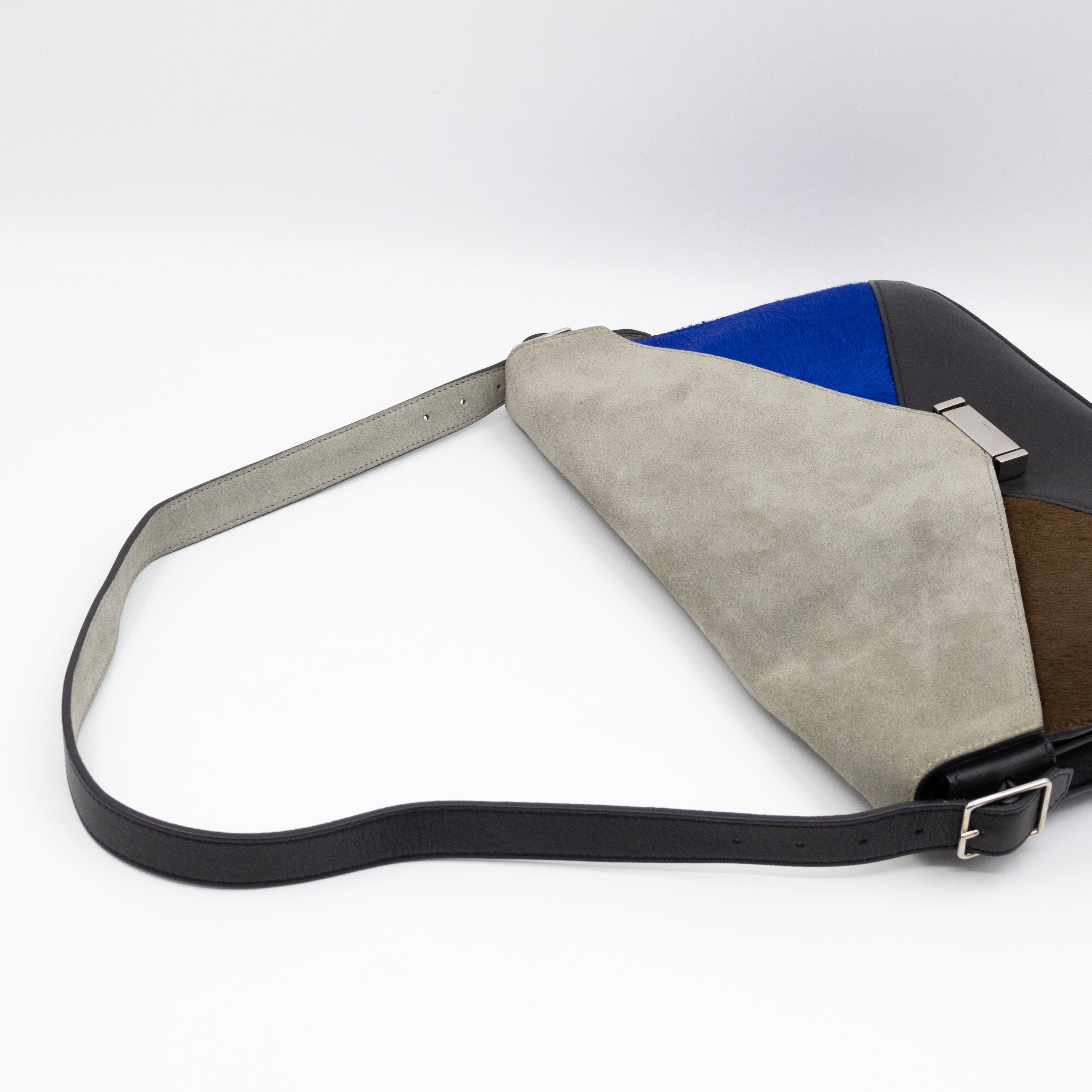 Medium Diamond Clutch Bag Multicolor Leather