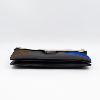 Medium Diamond Clutch Bag Multicolor Leather