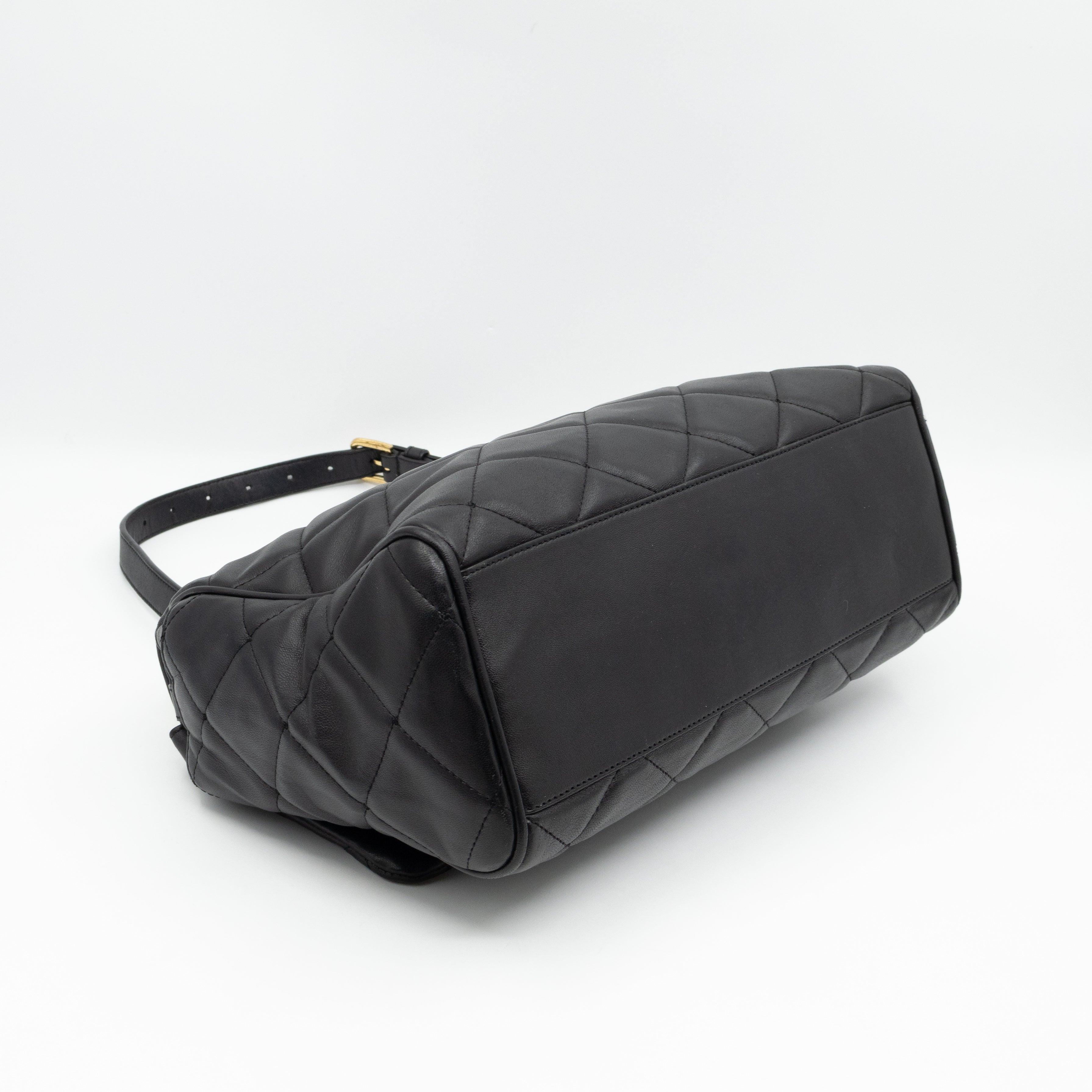 Miss Kate Quilted Black Leather