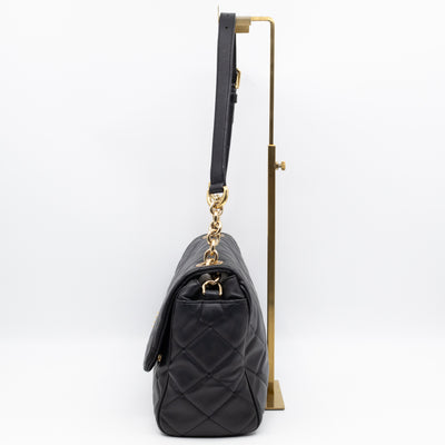 Miss Kate Quilted Black Leather