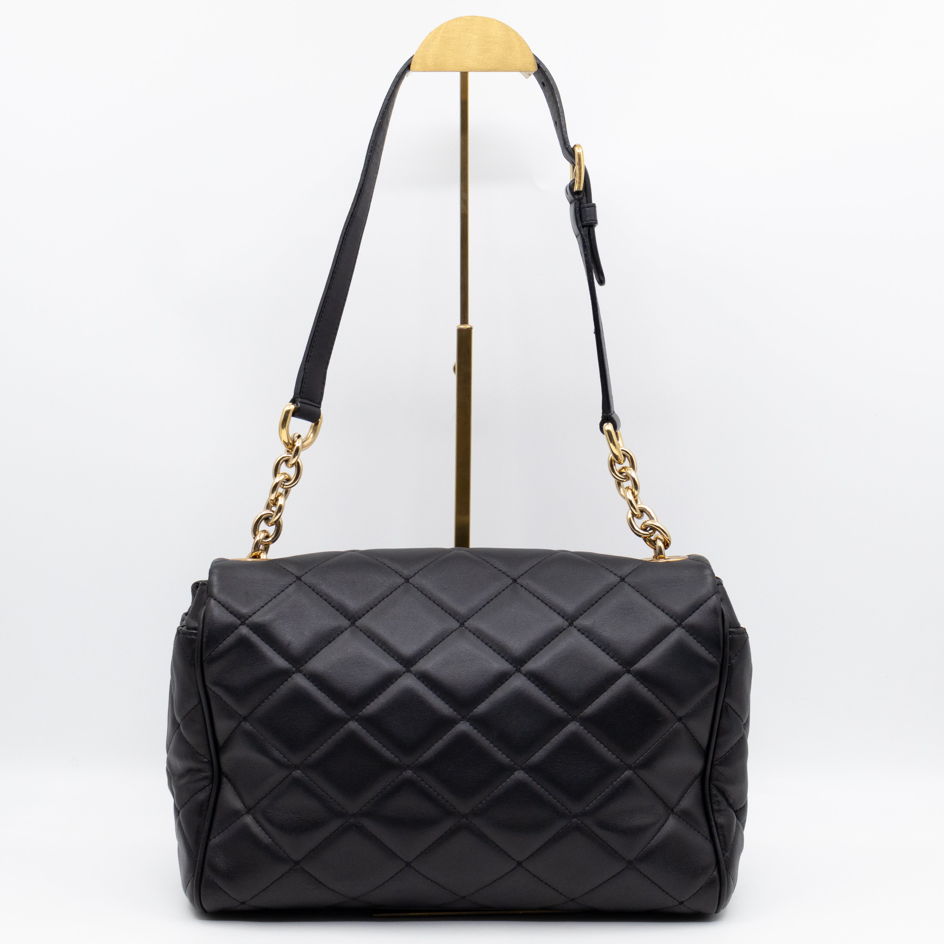 Miss Kate Quilted Black Leather