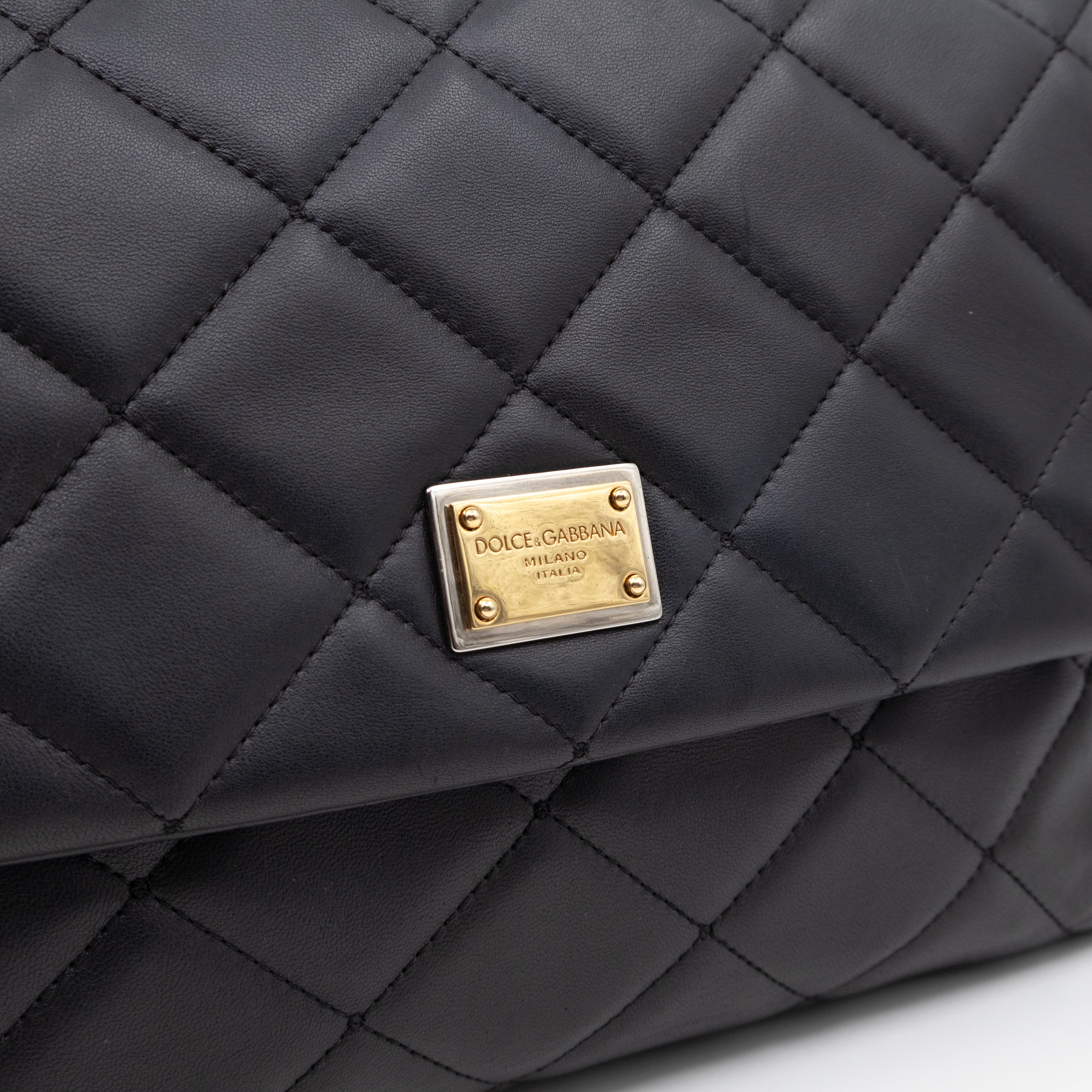 Miss Kate Quilted Black Leather