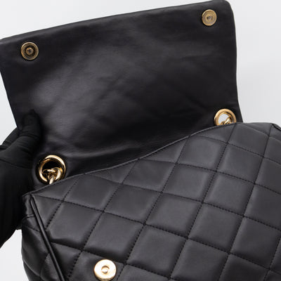 Miss Kate Quilted Black Leather