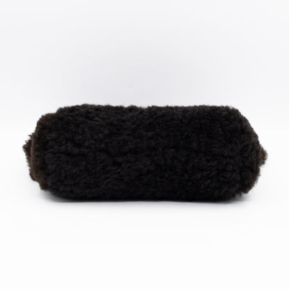 Tip Clutch Fondant Shoulder Bag Brown Shearling