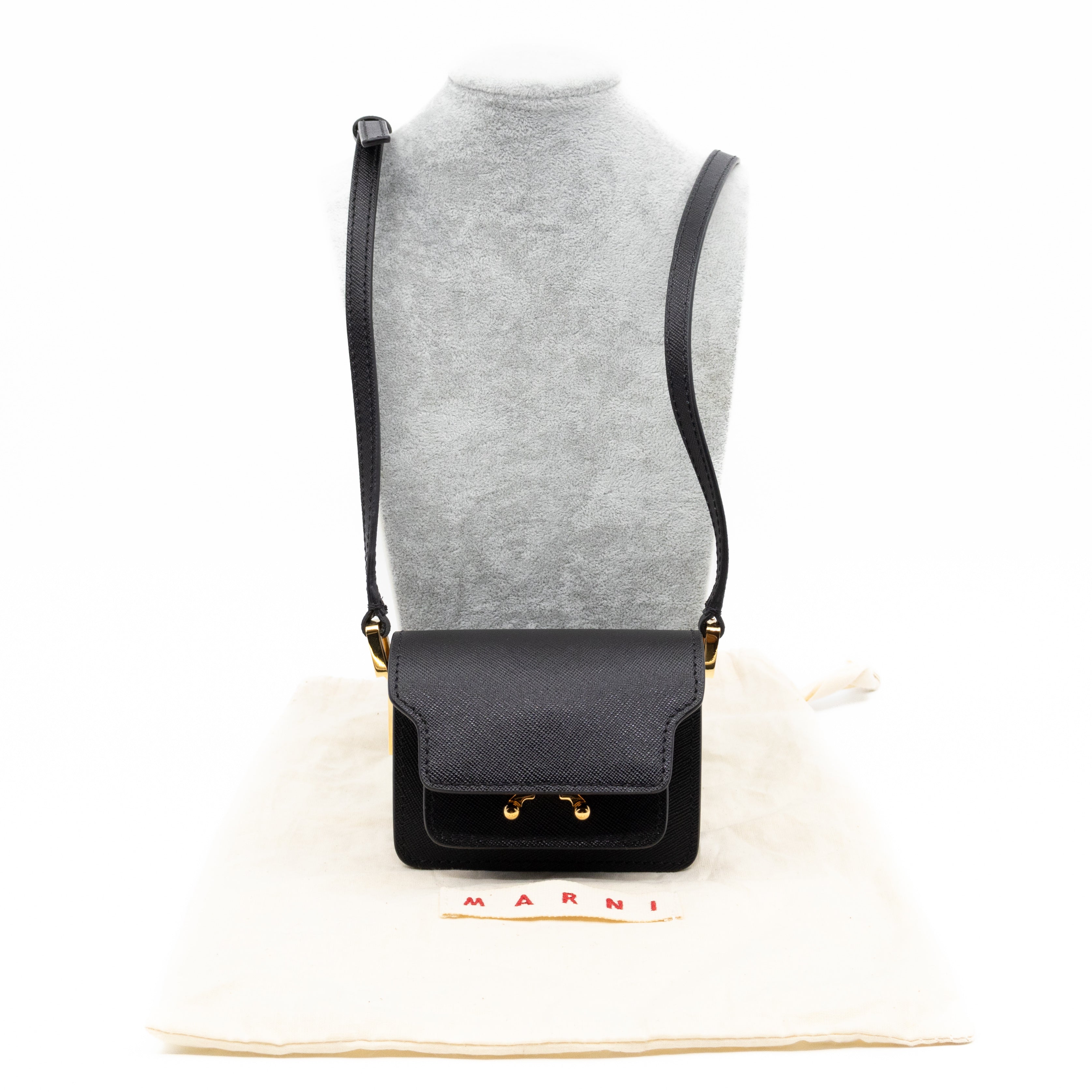 Trunk Bag Nano Black Leather
