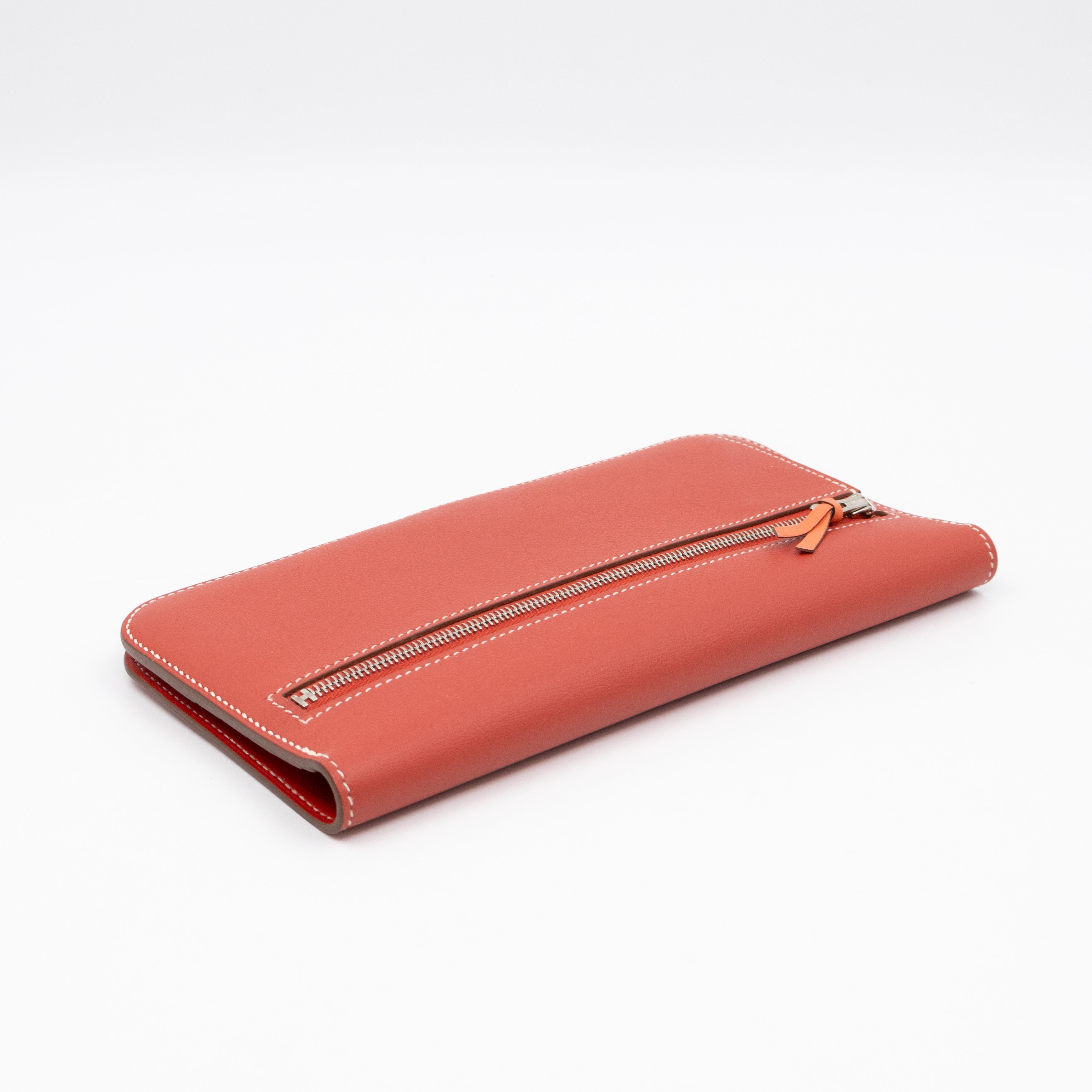 Dogon Long Wallet Sanguine Crevette Leather