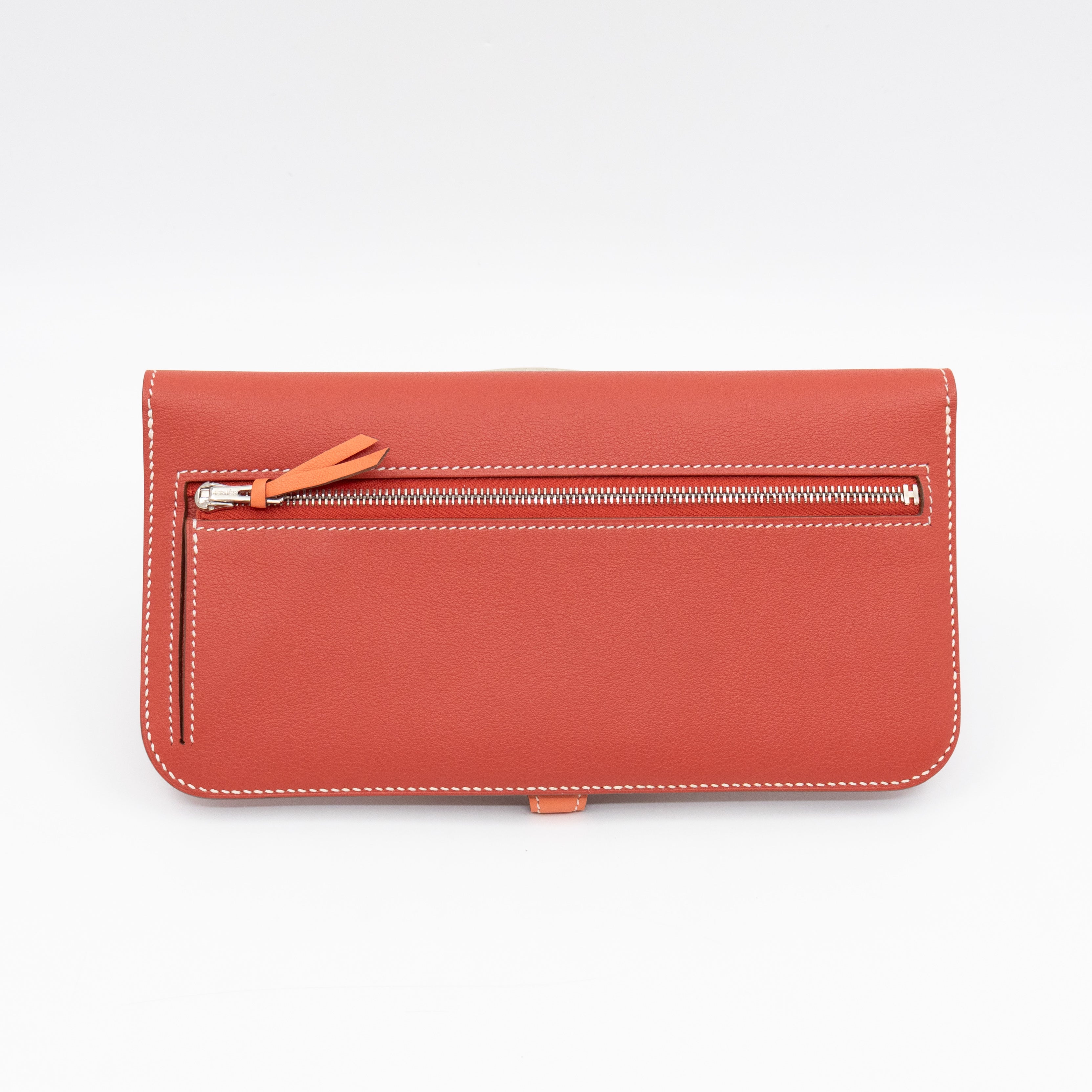 Dogon Long Wallet Sanguine Crevette Leather