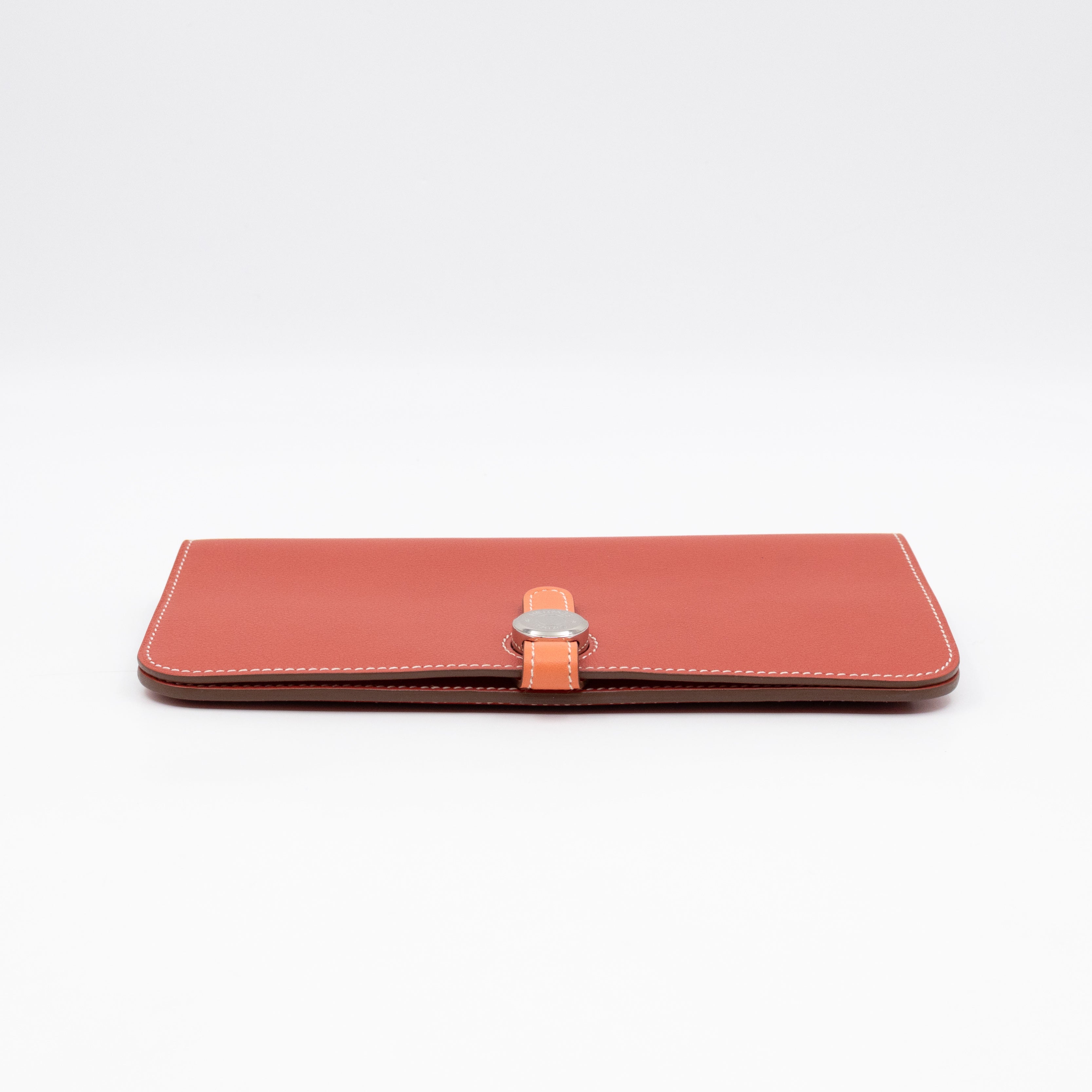 Dogon Long Wallet Sanguine Crevette Leather