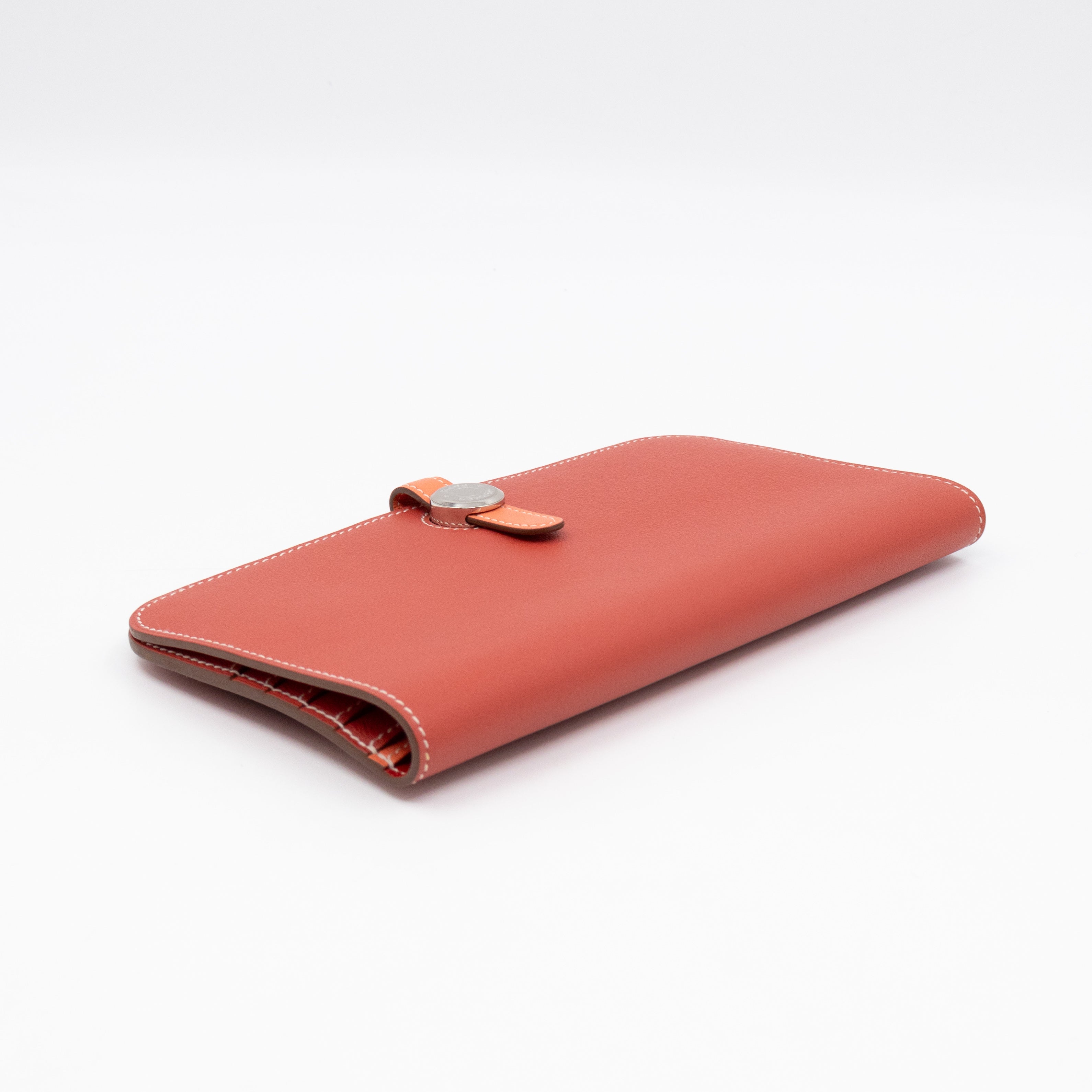 Dogon Long Wallet Sanguine Crevette Leather