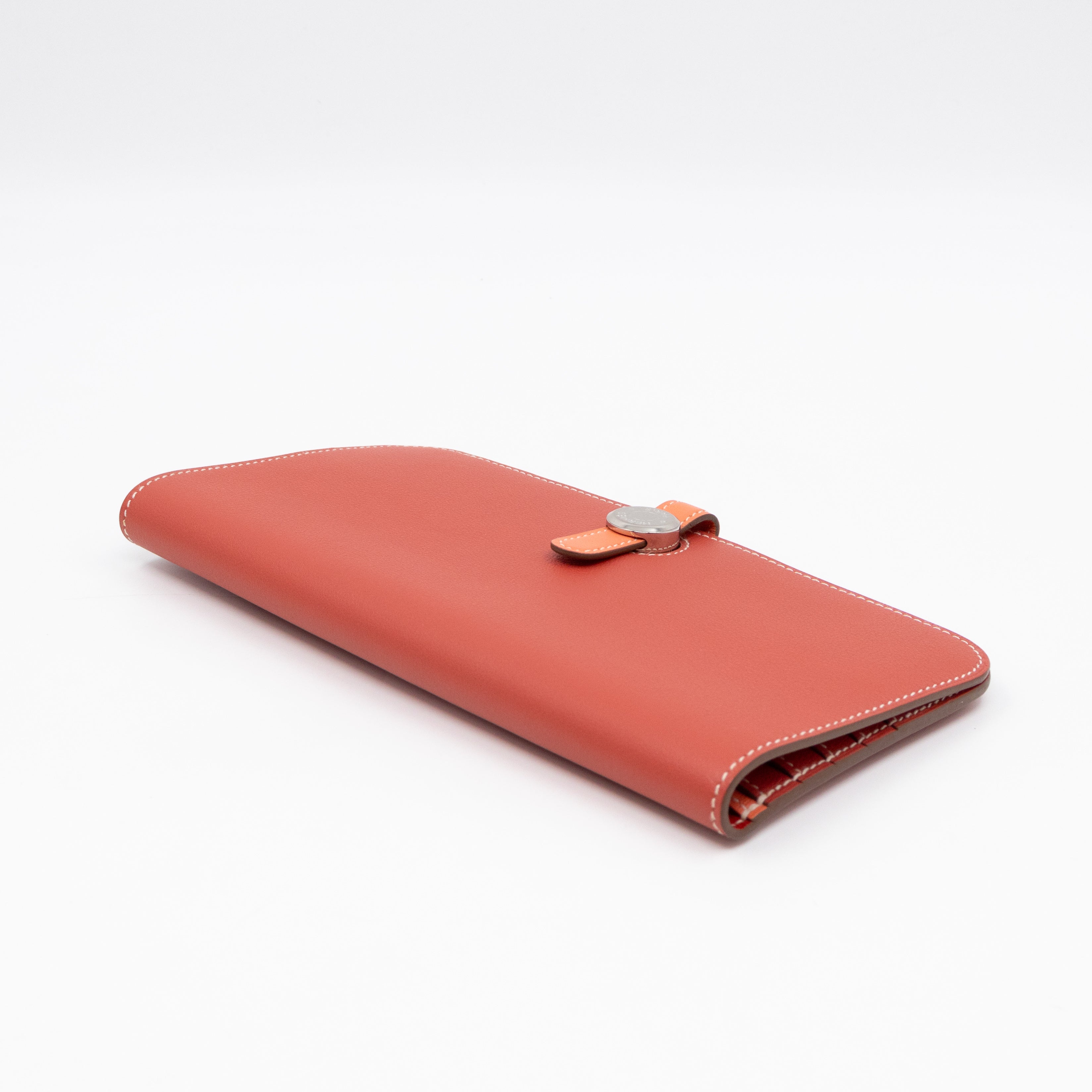 Dogon Long Wallet Sanguine Crevette Leather