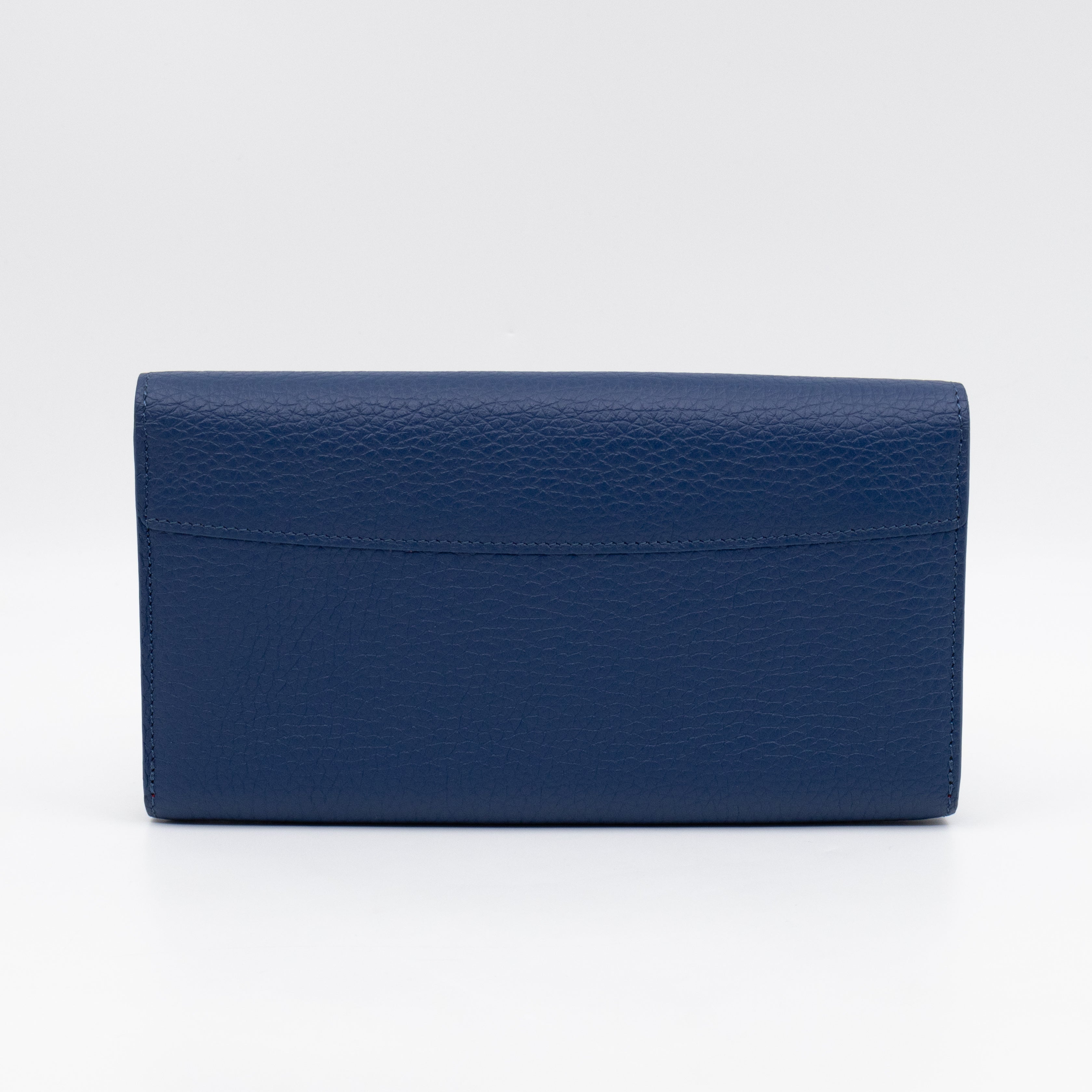 Capucines Wallet Blue Taurillon Leather