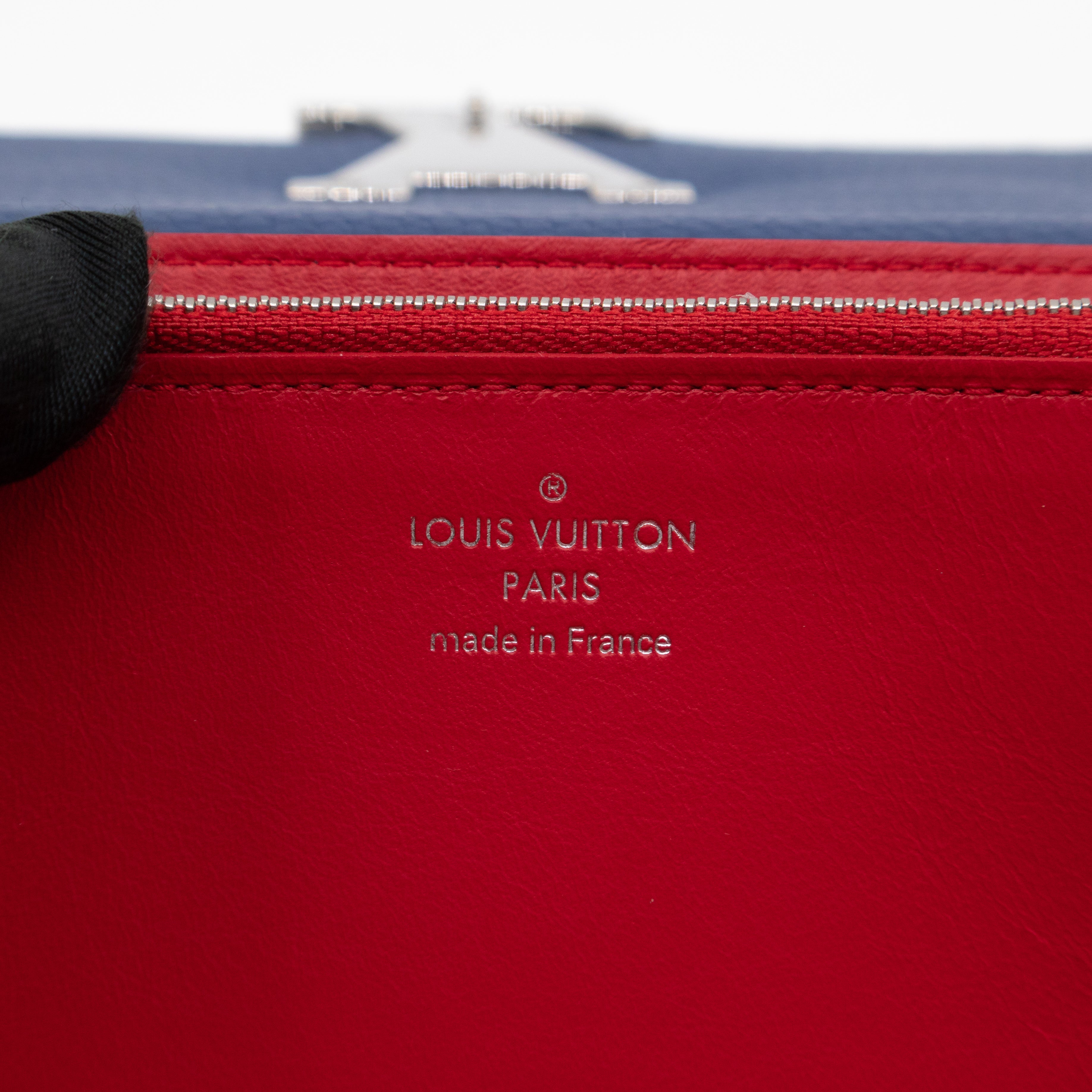 Capucines Wallet Blue Taurillon Leather