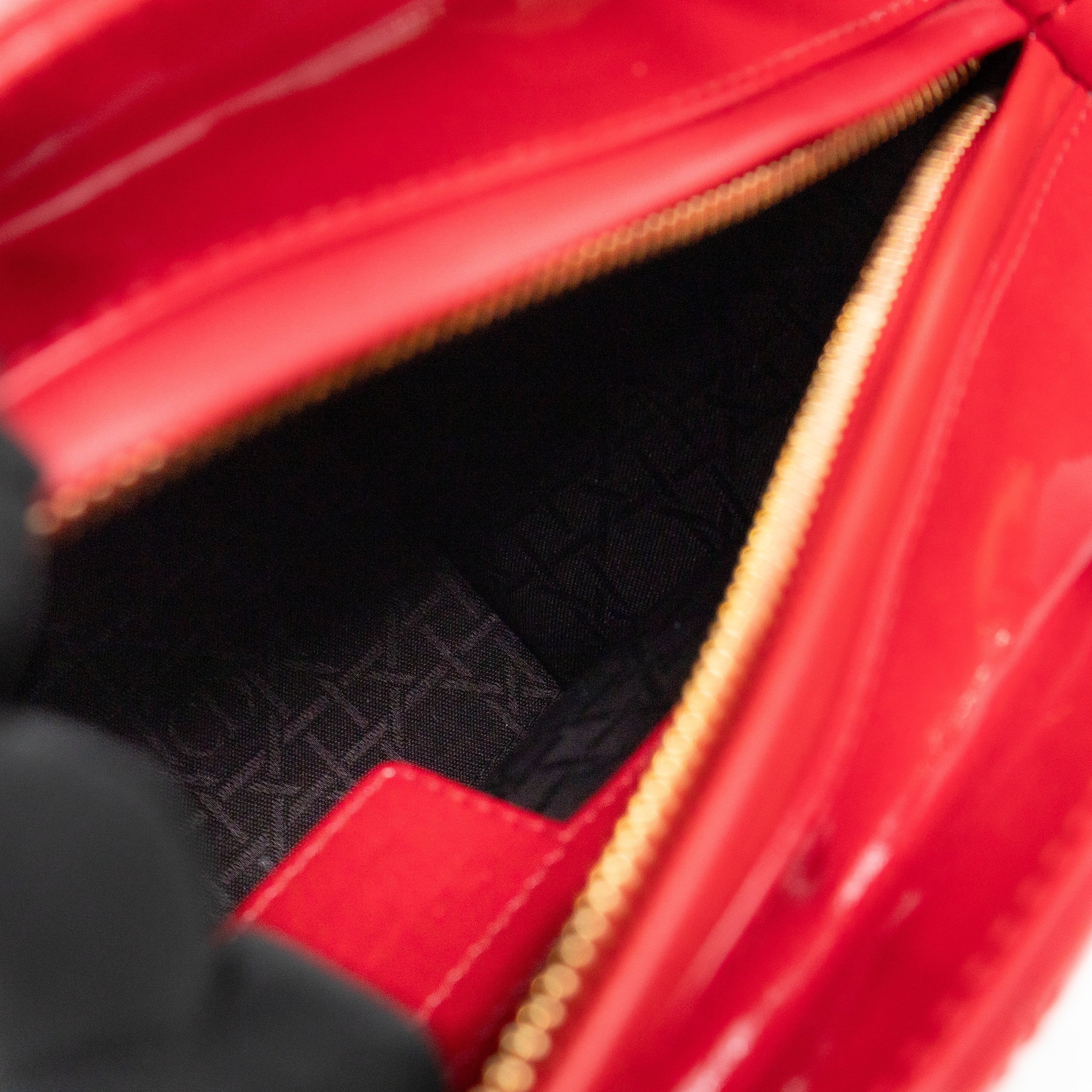 Lady Dior Medium Red Patent Leather