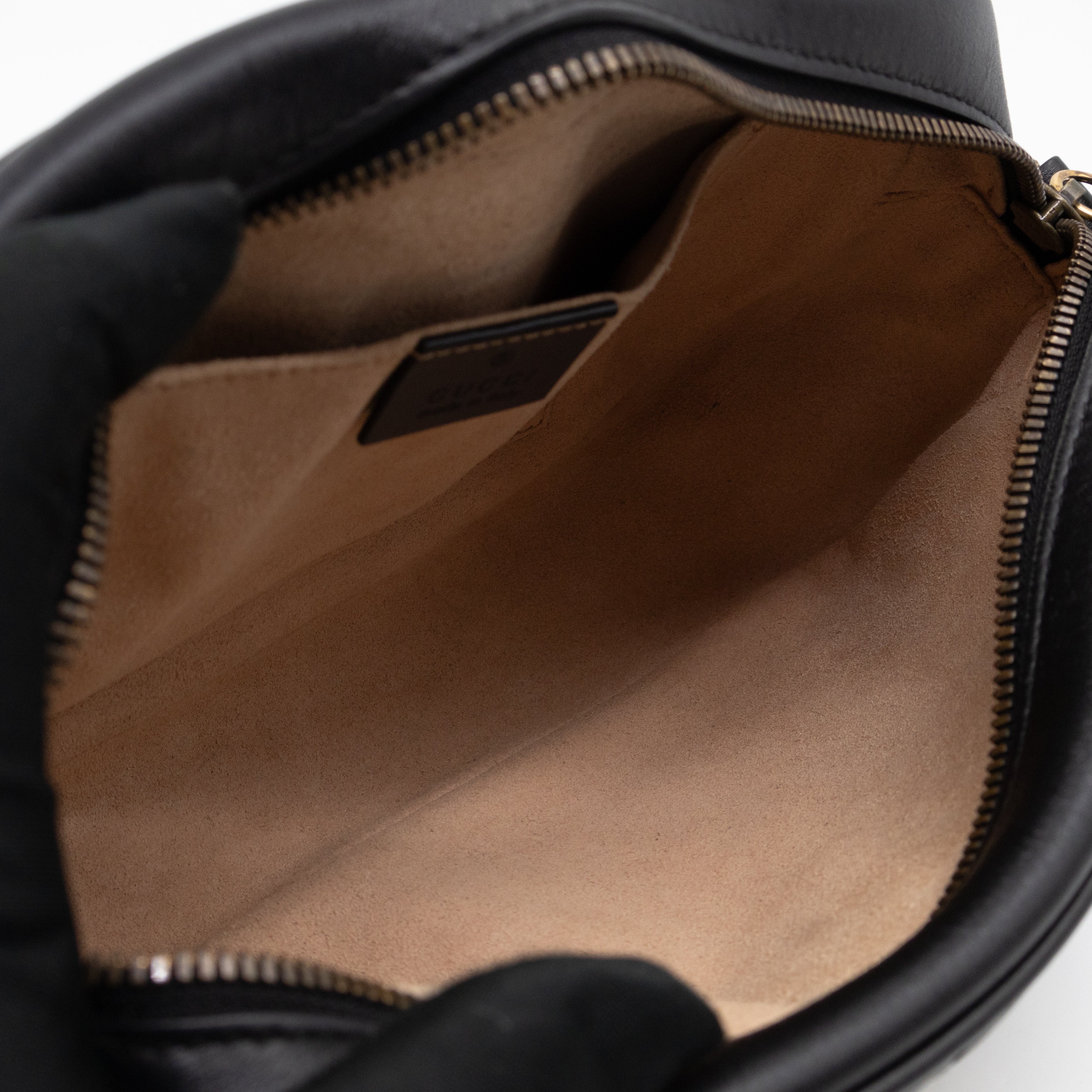 GG Marmont Small Matelasse Black Leather